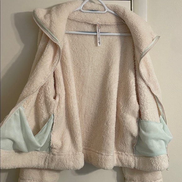 Free People Movement Dazed Hi White Sherpa Jacket Women’s Large - Picture 4 of 5